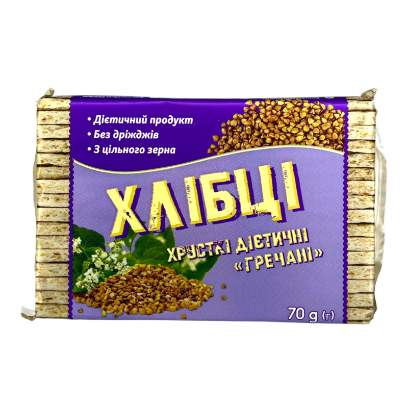 Хлібці хрусткі гречані 70 г