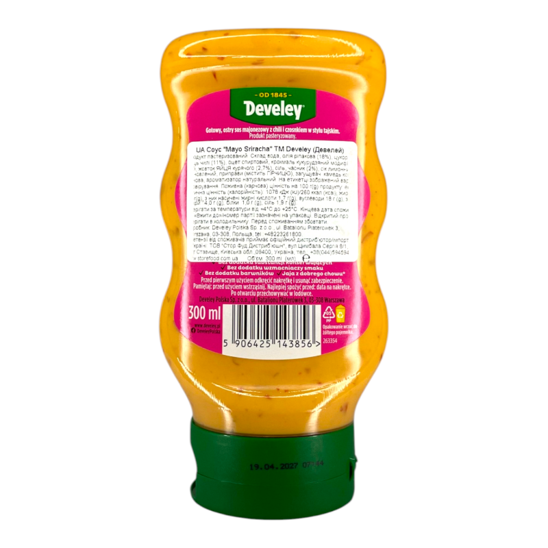 Соус Develey "Mayo Sriracha" 300 мл