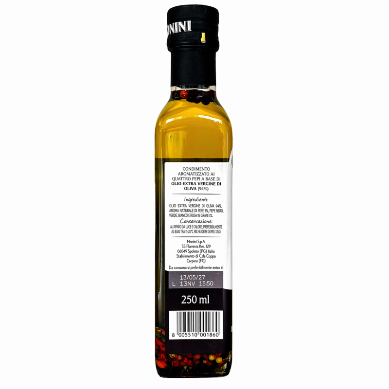 Олія оливкова Monini Extra Virgin чотири перці 250 мл